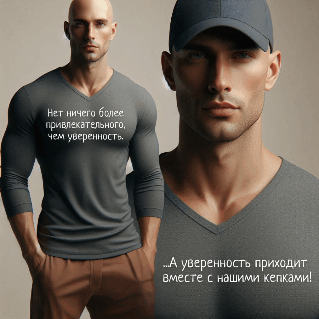 Нет ничего более привлекательного, чем уверенность. ...А уверенность приходит вместе с нашими кепками!