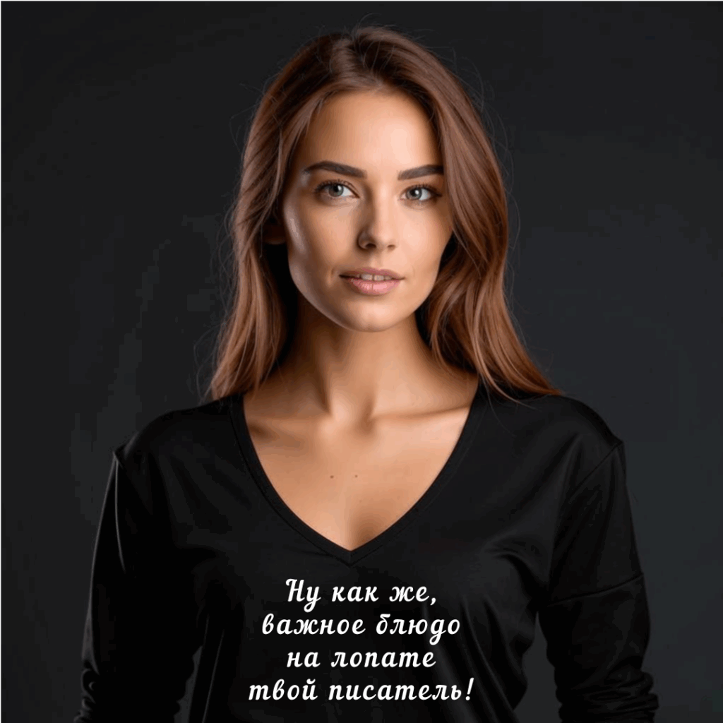 Ну как же, важное блюдо на лопате твой писатель!