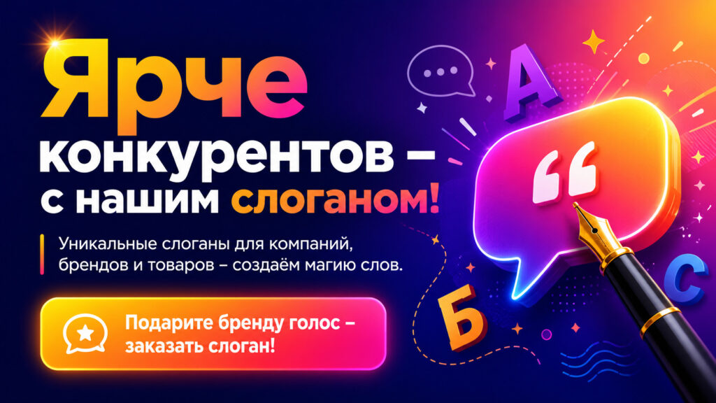 Заказать слоган для компаний, брендов и товаров