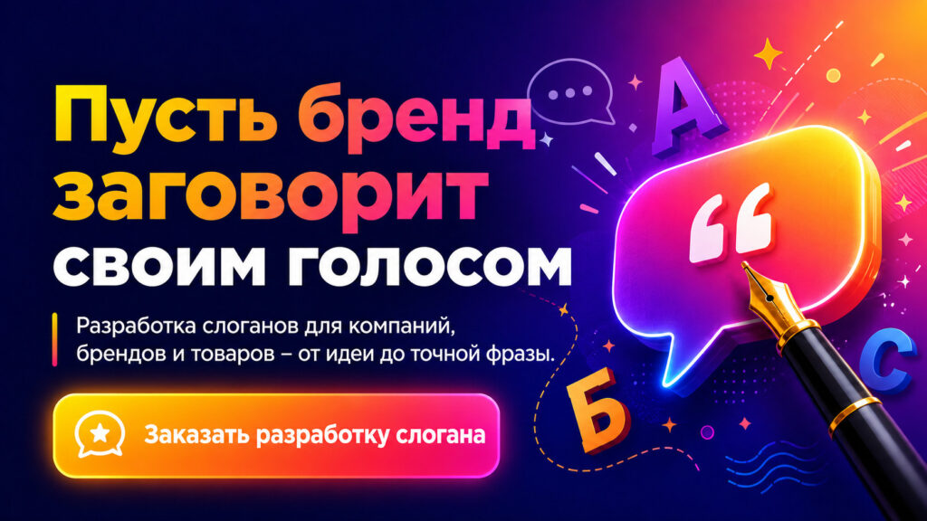Заказать разработку слогана для бренда